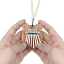 8 Keys Mini Kalimba Mahogany Wood Thumb Piano Marimbas Finger Piano with Lanyard