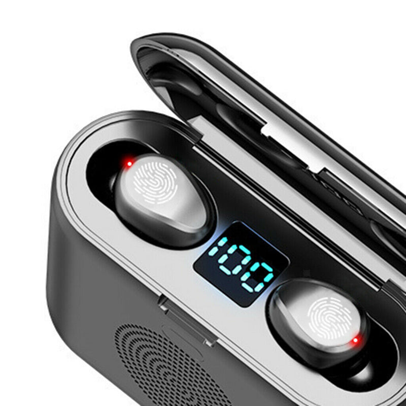 Mini F9  Bluetooth V5.0 Wireless Sports Headset Earphone 2000mAh + Speaker