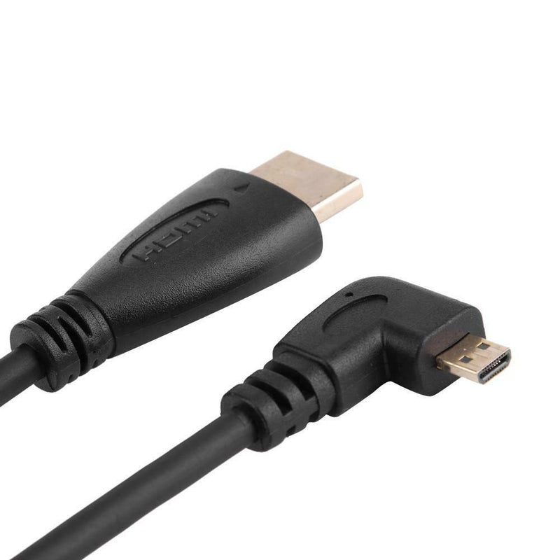 Right Angled 90 Degree Micro HDMI to HDMI Cable Telescopic Spring HDMI Wire