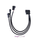 4pin IDE Molex to 3-Port 3Pin/4Pin Cooler Cooling Fan Splitter Power Cable