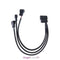 4pin IDE Molex to 3-Port 3Pin/4Pin Cooler Cooling Fan Splitter Power Cable