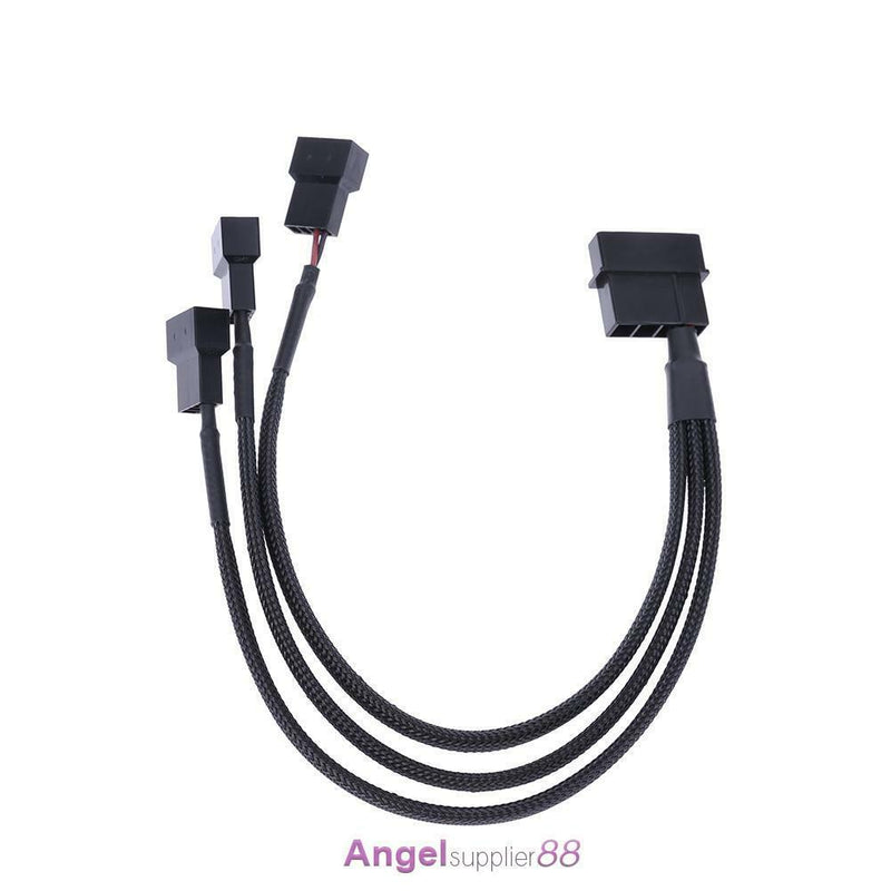 4pin IDE Molex to 3-Port 3Pin/4Pin Cooler Cooling Fan Splitter Power Cable