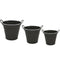 1xNordic Garden Planter Flower Plant Bucket for Weeding Decor- Dark Gray