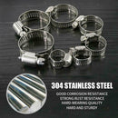60pcs Hose Clips Adjustable 10-38mm Range Stainless Steel Hose Clamp Assortment
