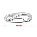 3pcs Marine Stainless Steel Spring Clip Snap Hook / Lobster Claw 50 x 18 mm