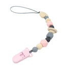 Baby Pacifier Clip Chain Silicone And Wood Pacifier Clip Wooden Bead Dummy