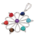 7 Chakras Sun Flower Religious Pendant Balance the Bodies Energy Centers