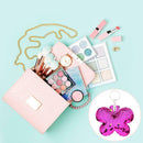 Butterfly Keychain Glitter Sequins Key Ring Women Car Bag Pendant (Purple) A