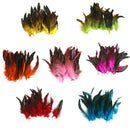 150Pcs Natural Dyed Goose Feathers DIY Craft Green Deep Blue Orange 12-18 cm