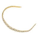 Princess Bridal Party Headband Crystal Tiara Crown Hair Band Clasp Golden A