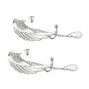 Angel Wing Stylist Crystal Earrings Drop Dangle Ear Stud For Women