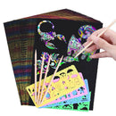 50pcs 32K Scratch Art Paper Drawing Kit DIY Doodle Template Painting Toys