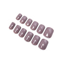24pcs Solid French False Nails Art Acrylic Full Cover Tips Manicure Gl%!