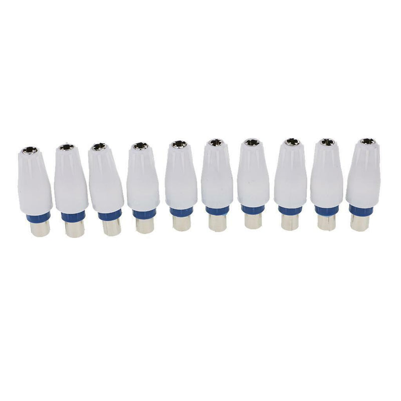 10pcs RF Coaxial TV Aerial Male Connector Antenna Plug Digital Coax Adaptor
