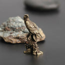 5X(China'S Archaize Eagle Small Statue Valuable Collection Of Beautiful Br G9S8)