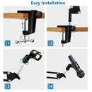 Upgrade Adjustable Microphone Stand Mic Suspension Boom,Desk Mic Scissor Arm