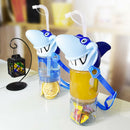 Large Capacity Shark Portable Plastic Funny Drink Juice Water Bottle Cartoo X3L8