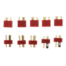 5 Pairs Non-slip Male Female T Plug Connectors, Fireproof  for RC Lipo Battery