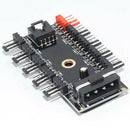 4 Pin PWM CPU Fan Hub 12V 10 Way Controller Regulator for Computer Case A