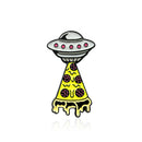 Creative Clothing Bags Alloy Badge Women Men Pizza Spaceship Drip Brooches A