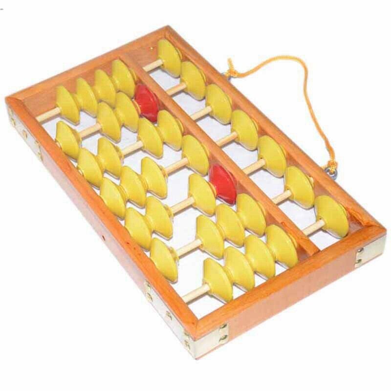 7 Column Non-Slip Hanging Wooden Abacus Chinese Soroban Educational Tool Ma Z2V1