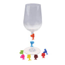 8pcs Silicone Wine Glass Shape Wine Glass Marker Drinking Cup IdentifierS Gw