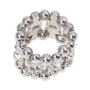 Metal Crystal Rhinestone Stretch Finger Ring 0.79" HOT H8S9
