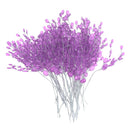 50x Acrylic Crystal Bud Branches Artificial Flower Twigs For Party Purple