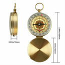 Brass Pocket Watch Style Outdoor Camping Hiking Compass Navigation Keychain Ring