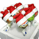 6pcs Christmas Mini Lollipop Lollypop Santa Claus Hat Cap Wrap Xmas Party-Decor