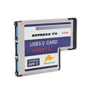 3 Port Hidden Inside USB 3.0 To Express Card 54mm Adapter Converter Chipset