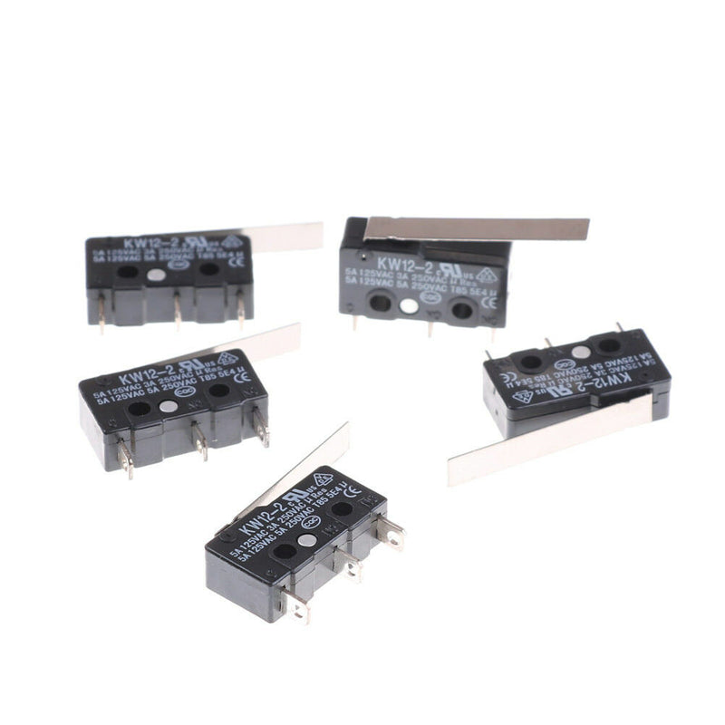 5Pcs Micro Limit Switch Long Lever Arm Subminiature SPDT Snap Action S Gw
