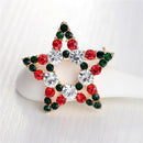 Great Star Crystal Rhinestone Snowman Christmas Brooch Pin Xmas Gift yxVGsp