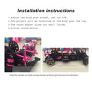 RC 1/10 Car Shell Strong Magnet  Body Set DIY Pink for Sakura XI S CS