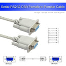 Serial RS232 9-Pin Female to Female DB9 9-Pin PC Converter Cable(3 m)