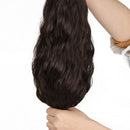 Long Clips in Hair Extension Synthetic Natural Hair Water Wave Blonde Black