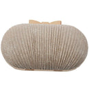 Golden Evening Clutch Bag Women Bags Wedding Shiny Handbags Bridal Metal Bo