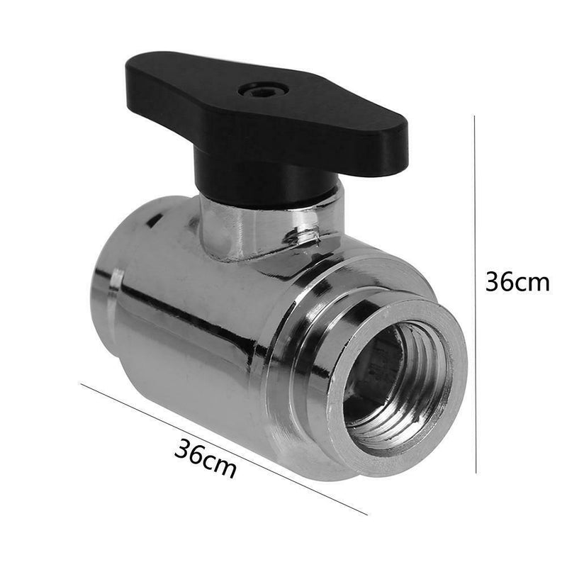 G1/4 Vent Valve Brass Inner Teeth Water Ball Valve Waterway Control(Black)