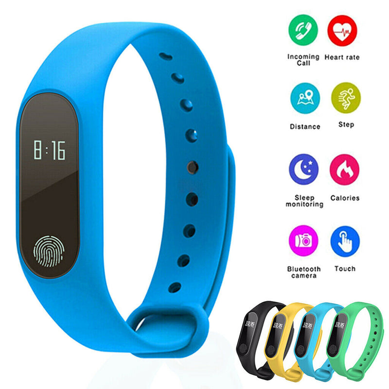 M2  Smart Watch Heart Rate & Blood Pressure Monitor Tracker Black