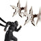 Coat Hooks Ninja Star Shape Stainless Steel Creative Wall Door Hook Clothes E1G7