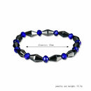 Fashion Natural Stone Magnetite Black Gallstone Beaded Bracelet Health Bang