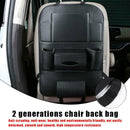Car Seat Back Storage Bag PU Leather Multi-pocket Organizer Bag (Black)