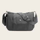 Nylon Casual Messenger Bag Women Large Capacity Shoulder Handbag (Grey) A