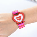 Children Babys Cartoon Wooden Crafts Wristwatches Bracelet Watch Toys Student