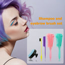 5pcs Octopus Head Scalp Neck Brush Eyebrow Shampoo Hair Washing Comb Brush