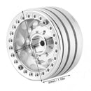4 Pack 1.9 Inch Aluminum Beadlock Wheels 12mm Hex Wheel Rim for 1/10 RC Crawler