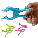 2Pcs Plastic Sun Lounger Beach Towel Wind Large Clips Sunbed Pegs Fun Poo D S4A5