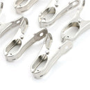 10Pcs Stainless Steel Clothes Pegs Metal Hanger Paper Photos Clip JR