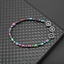 Fashion Colorful Circle Star Black Magnet Stone Anklet Leg Chain Charm Star F2M5