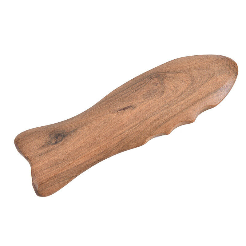 1PC Fragrant Wood Scraping Board Fish-shaped Wooden Scraper Massager Body CSEAU